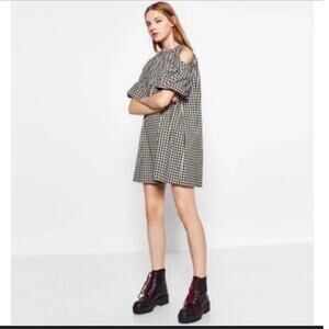 Zara Gingham Mini Dress S